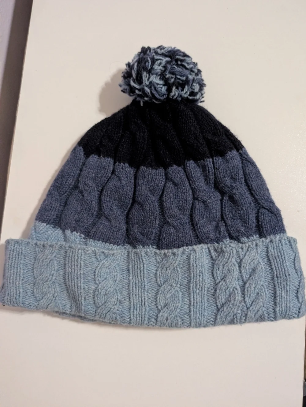 Patagonia Beanie Hat Blue Cable Knit Womens Mens Adult Wool Unisex One Size